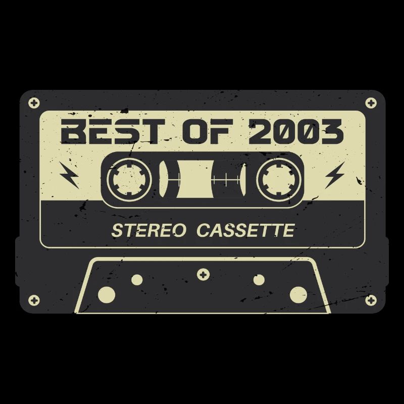 Cassette rétro 2003 millésime 2003 anniversaire 2003