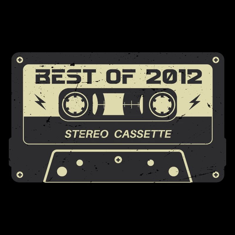 Cassette rétro 2012 millésime 2012 anniversaire 2012