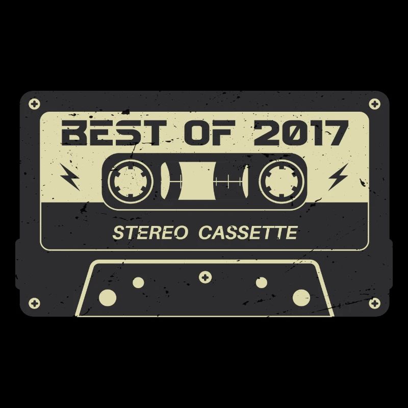 Cassette rétro 2017 millésime 2017 anniversaire 2017