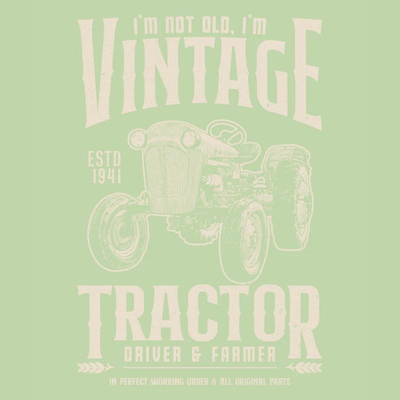 Oldtimer Traktor Bauer Geburtstag Geboren 1941