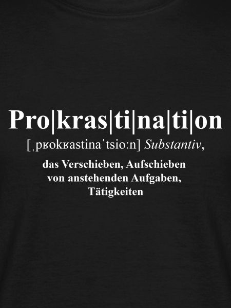 Prokrastination Def. weiß