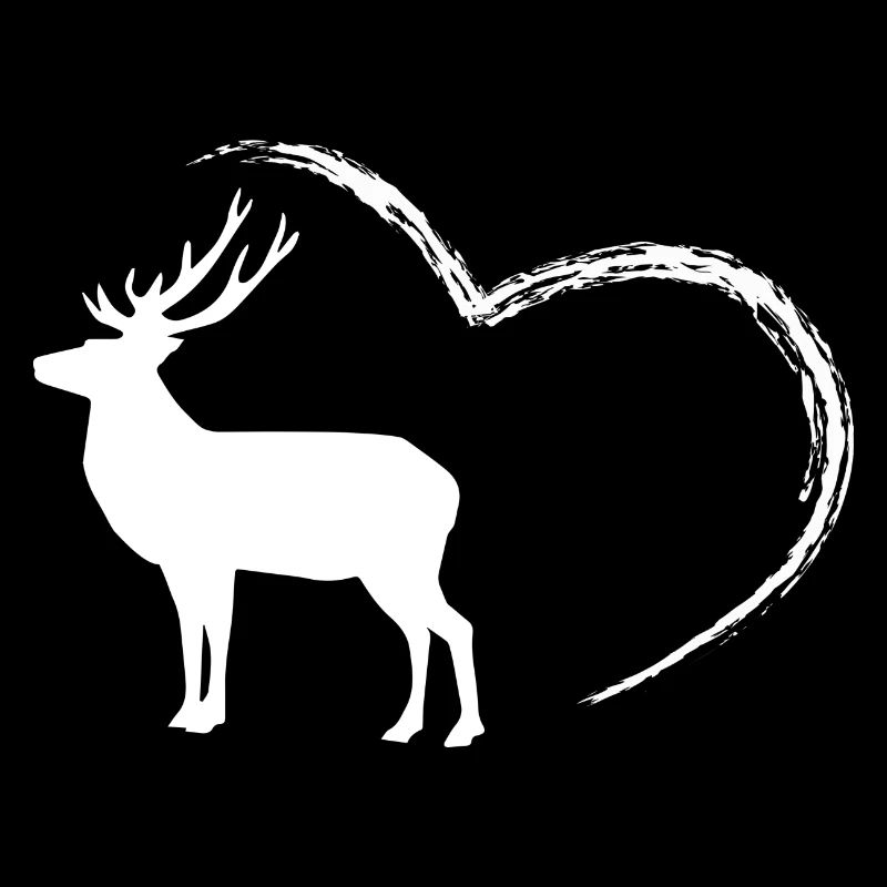 Hirsch - Deer - Naturschutz - Tierschutz - Herz