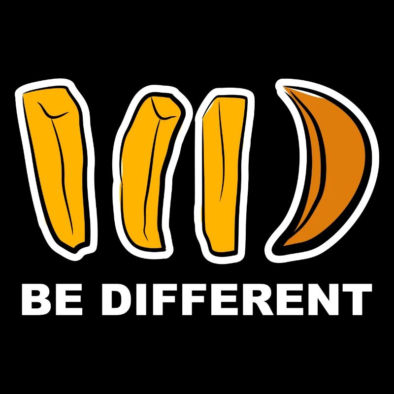 Différent, différent, geek, frites, cadeau,