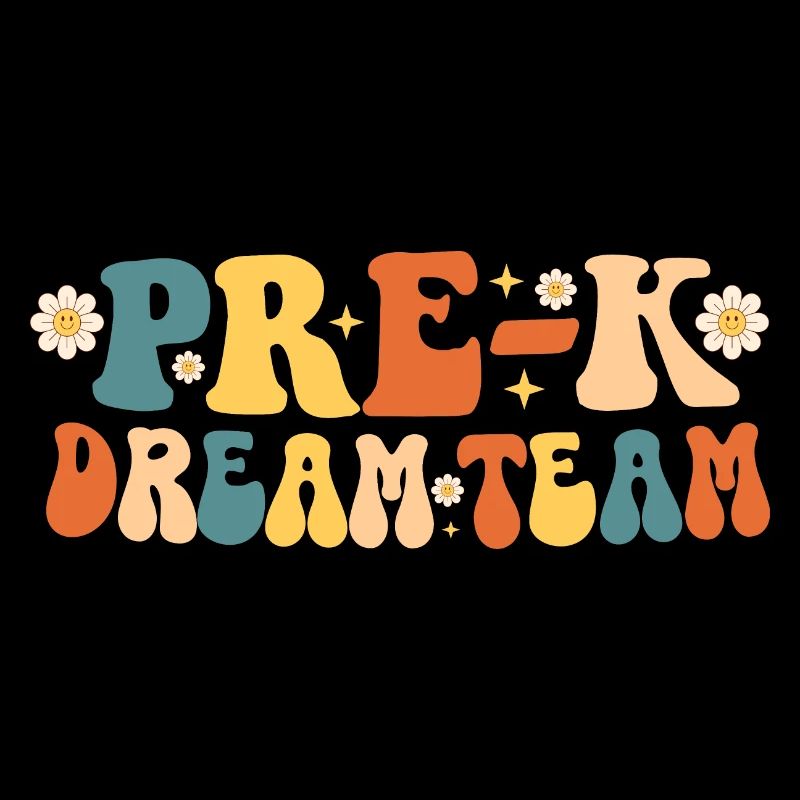 Pre-k Dream Team Rétro Groovy