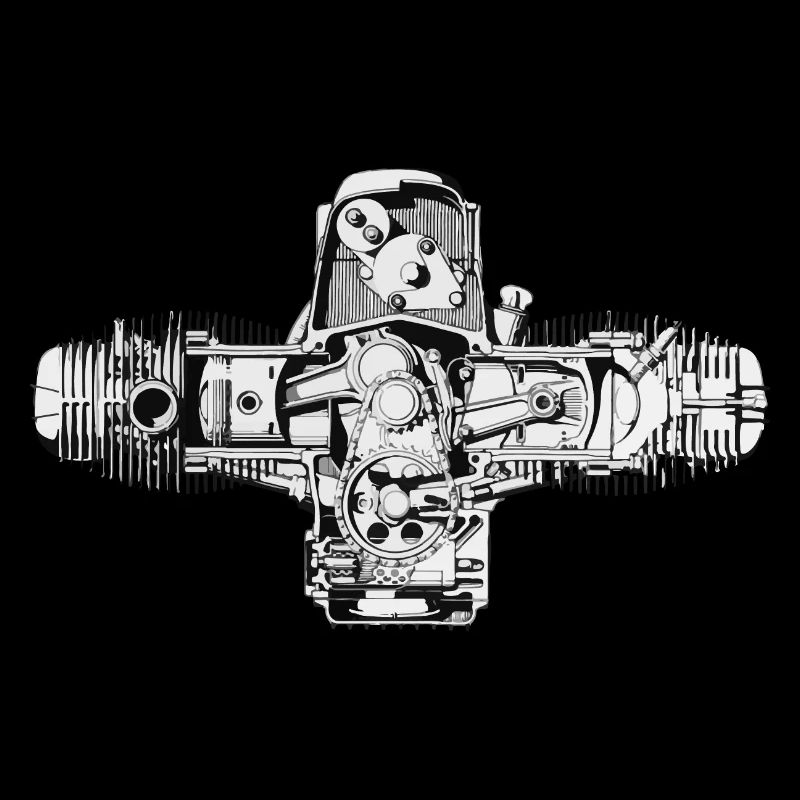 Motorcycle engine boxer flat twin R 45 60 80 90 S 10 9T