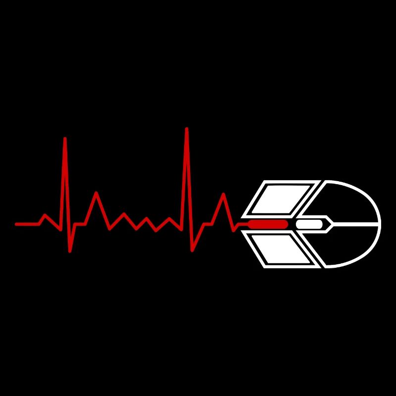 Gamer PC Mouse Heartbeat ECG Pulse