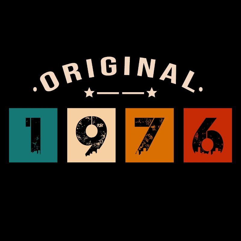 Original 1976 Vintage - Présent D’anniversaire 197