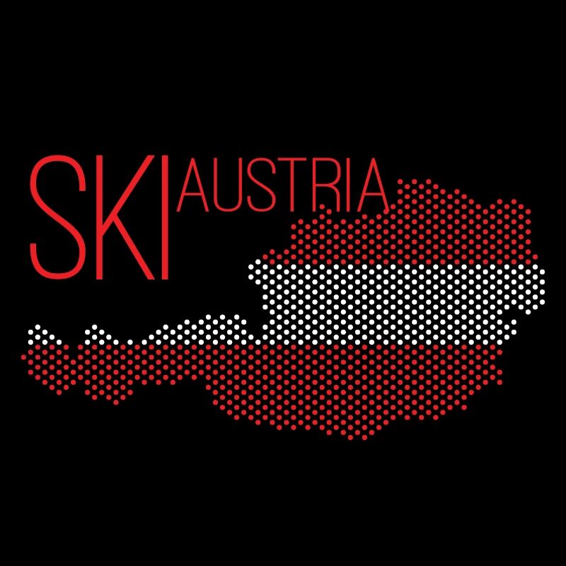 Ski Austria avec Autriche Drapeau
