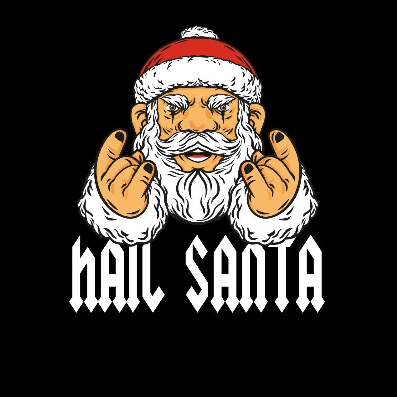Santa Rock Metal Hail Devil Pommes fork gift