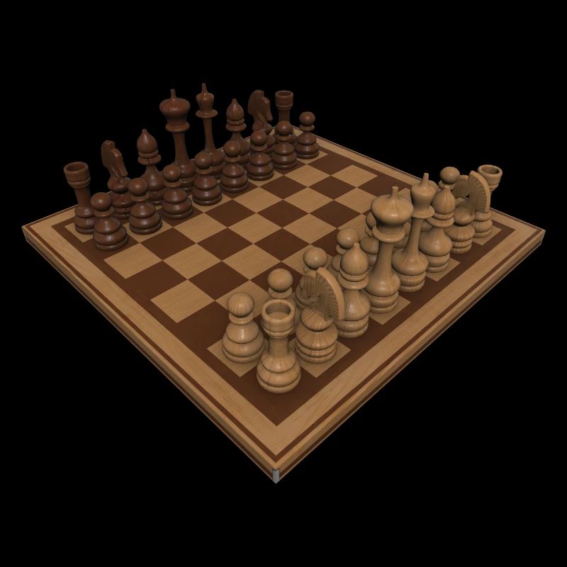 Schachbrett 3D Schachspieler Geschenk