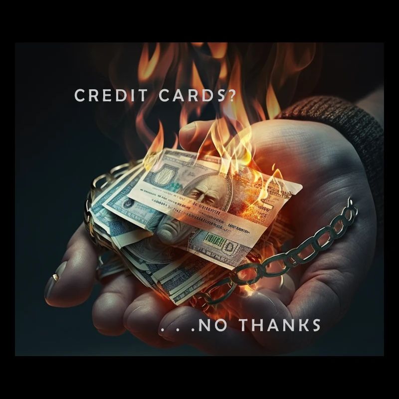 Credit cards . . . no thanks. Plastic money