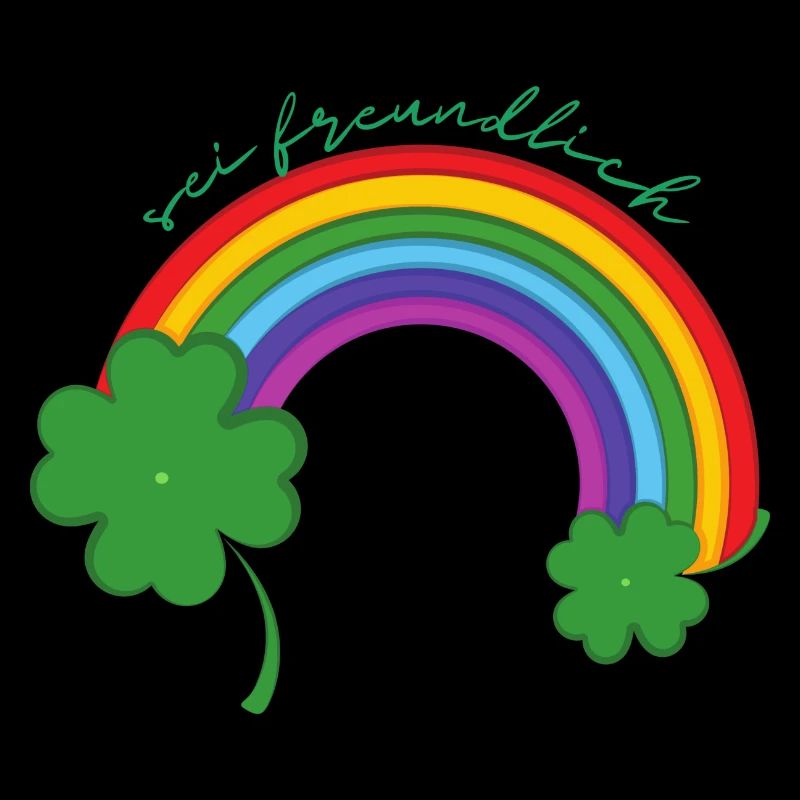 Sei freundlich, St. Patricks Day Shirt, Regenbogen