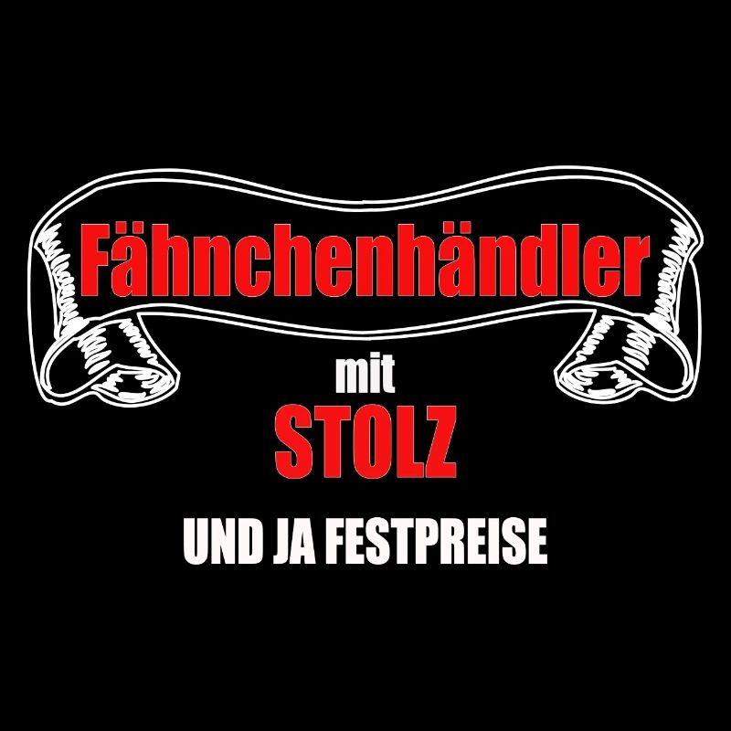 Fähnchenhändler mit Stolz