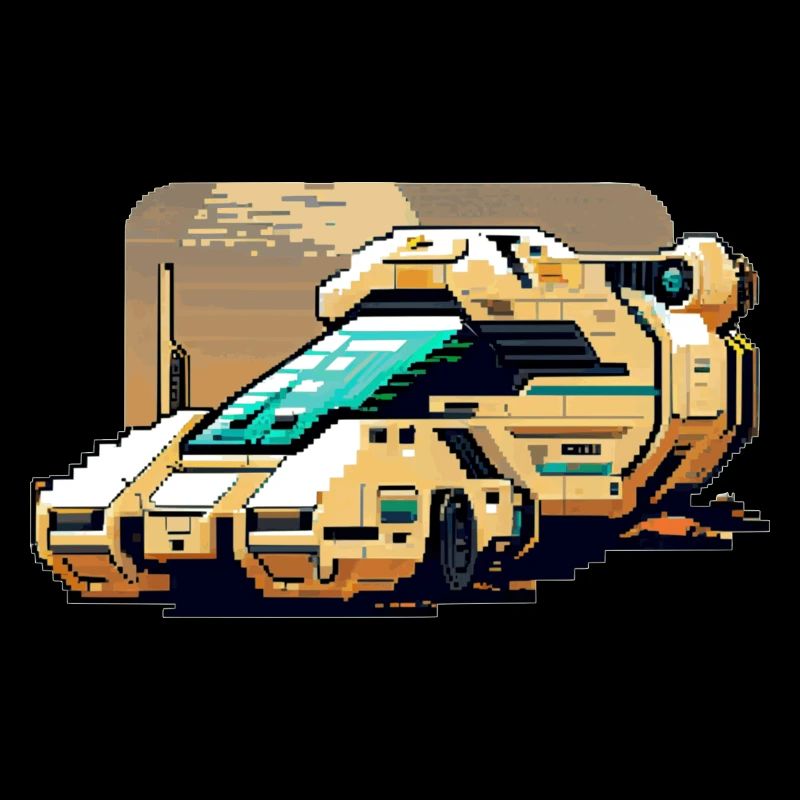 8 Bit Retro Transporter in retro Pixel Grafik