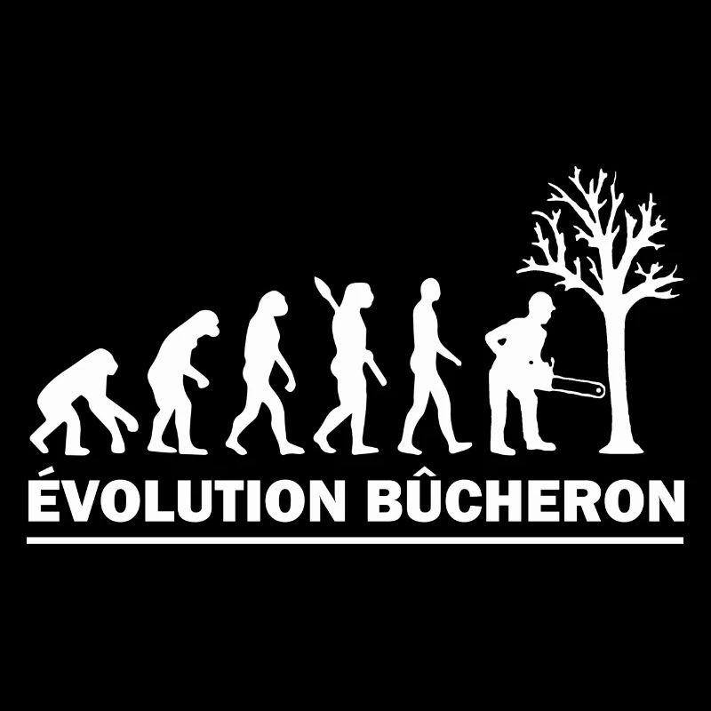 Évolution bûcheron - humour homme
