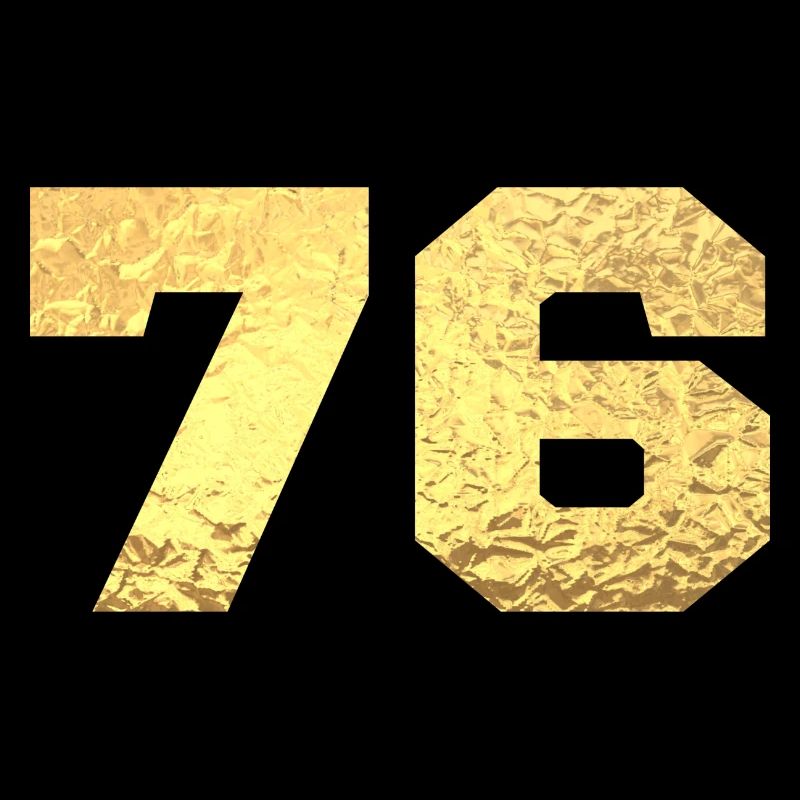 76 paillettes doré - 76e anniversaire