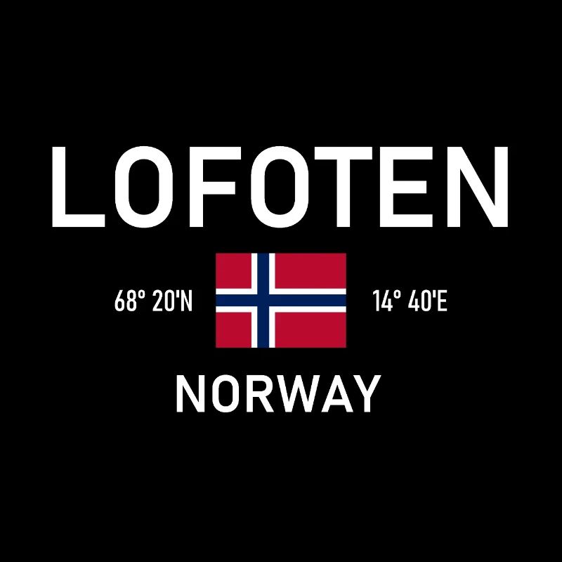 Lofoten - Norway - Coordinates - Flag
