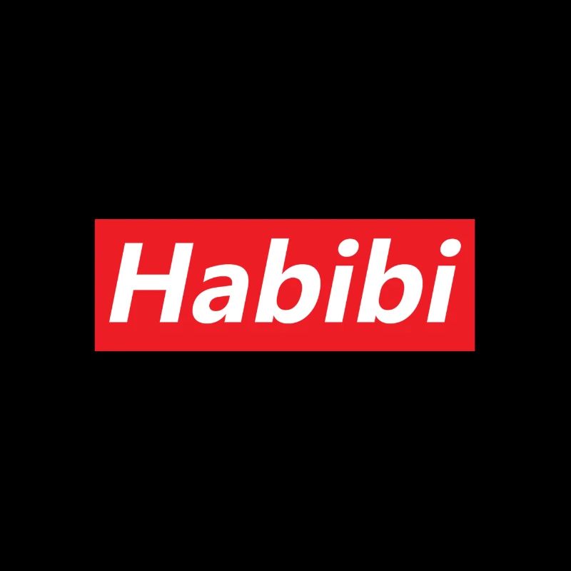 Typographie du logo rouge Habibi