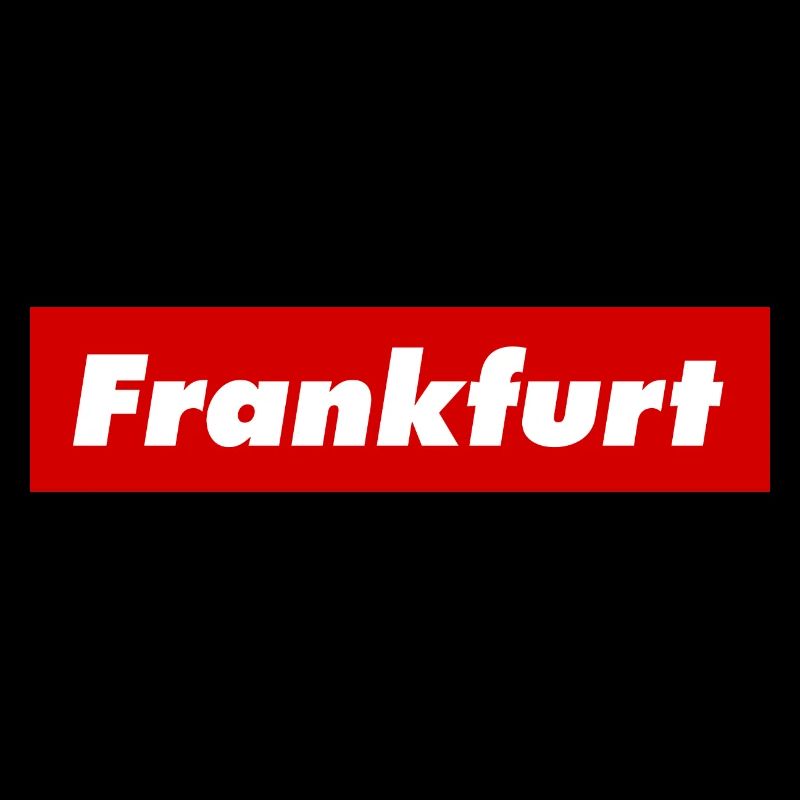 Frankfurt red box logo on the Main Oder Frankfurter
