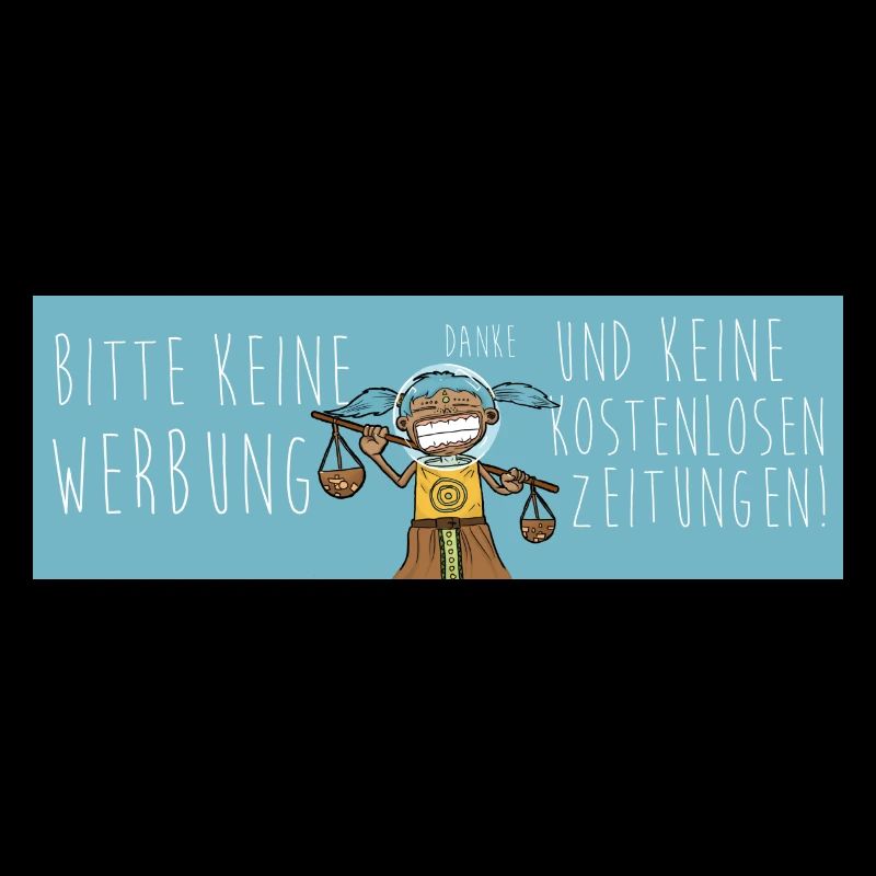 Bitte keine Werbung - Waage Sternzeichen blau