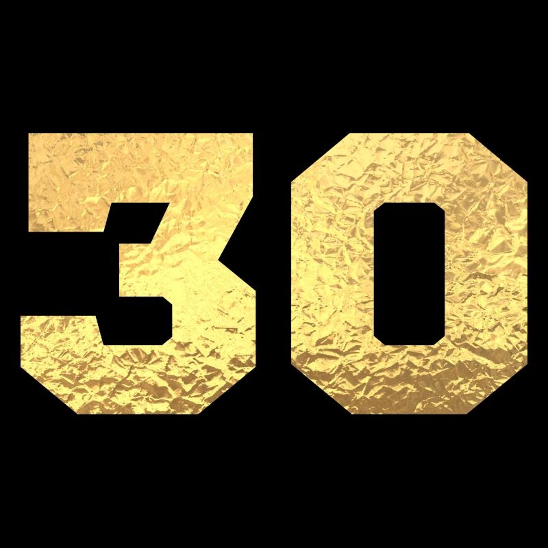 Nummer 30 Gold Glitter - 30-jähriges Jubiläum