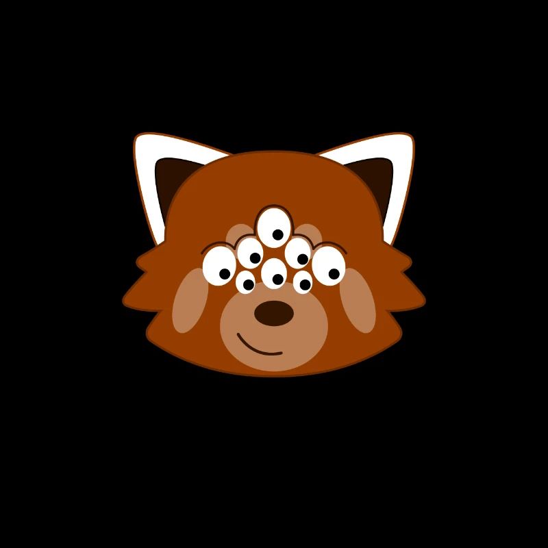 Panda roux déguisé en araignée pour Halloween