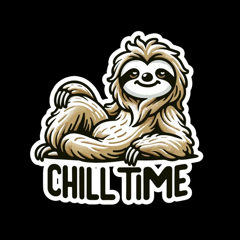 Chill Time - Sloth Illustration