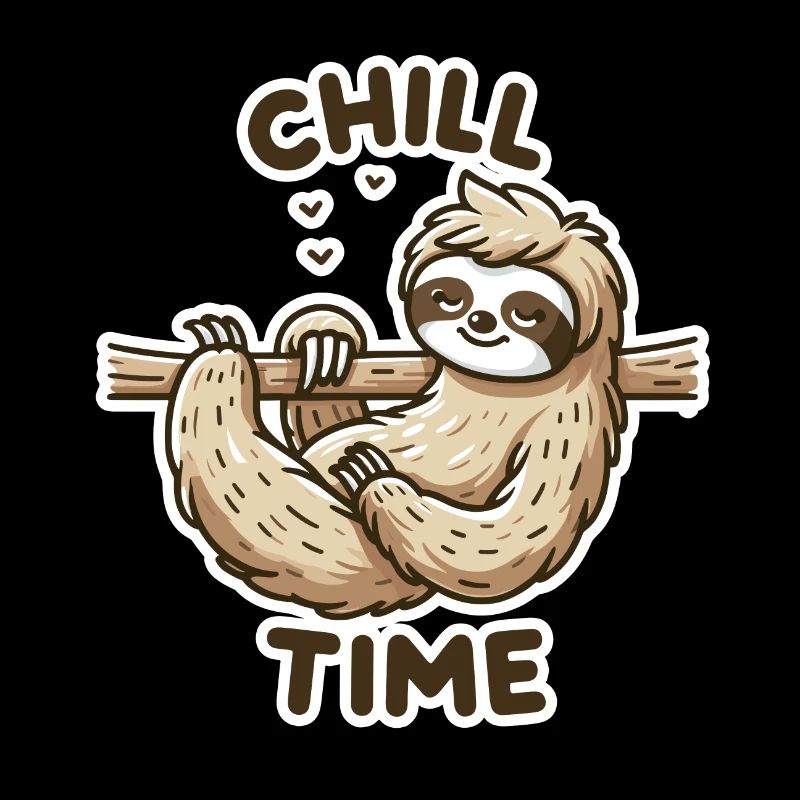 Chill Time - Sloth Illustration