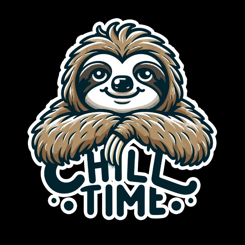 Chill Time - Sloth Illustration