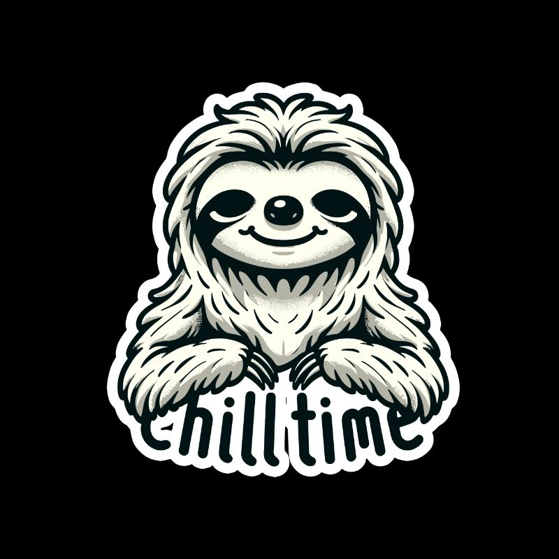 Chill Time - Sloth Illustration