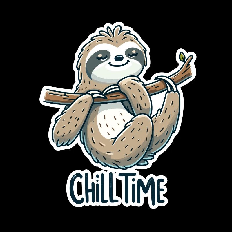 Chill Time - Sloth Illustration