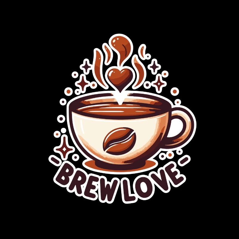 Brew Love - Coffee Cup Illustration
