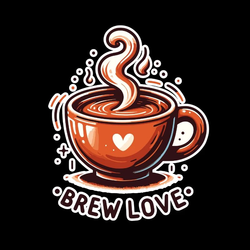 Brew Love - Coffee Cup Illustration