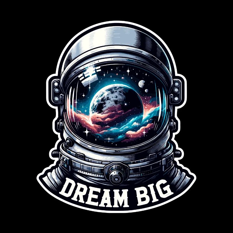 Dream Big - Astronaut Illustration