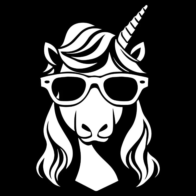 Lustige Einhörner mit Sonnenbrille Cooles Einhorn
