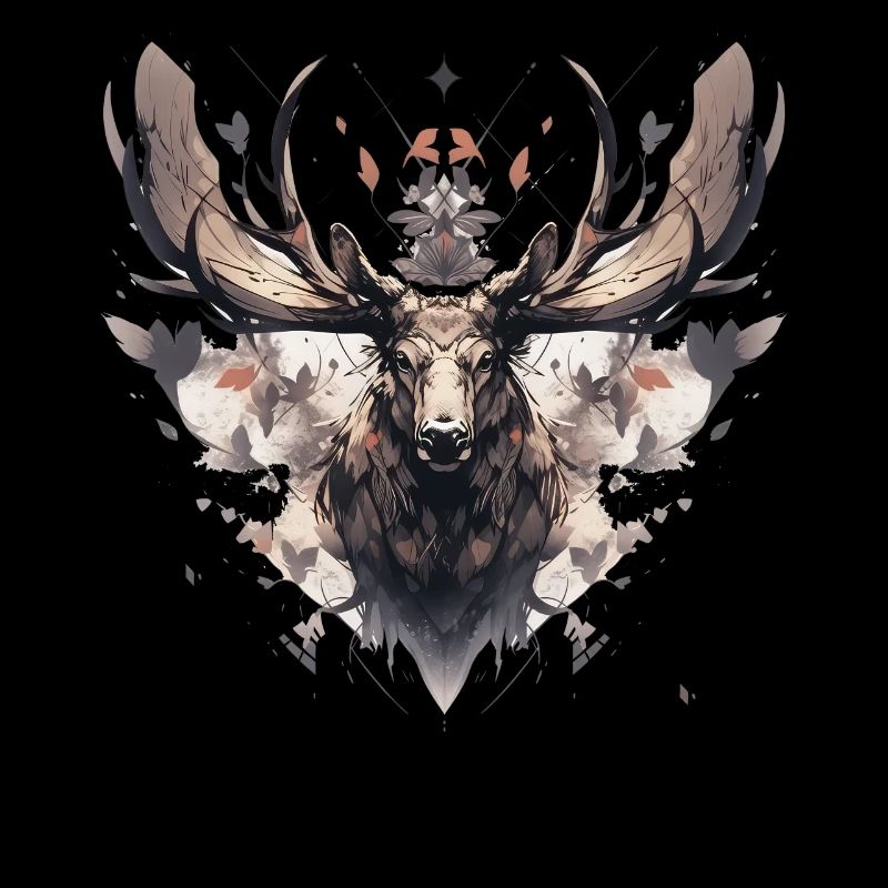 Elk deer nature Scandinavian forest