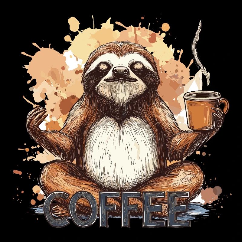 Faultier Sloth Kaffee Coffee
