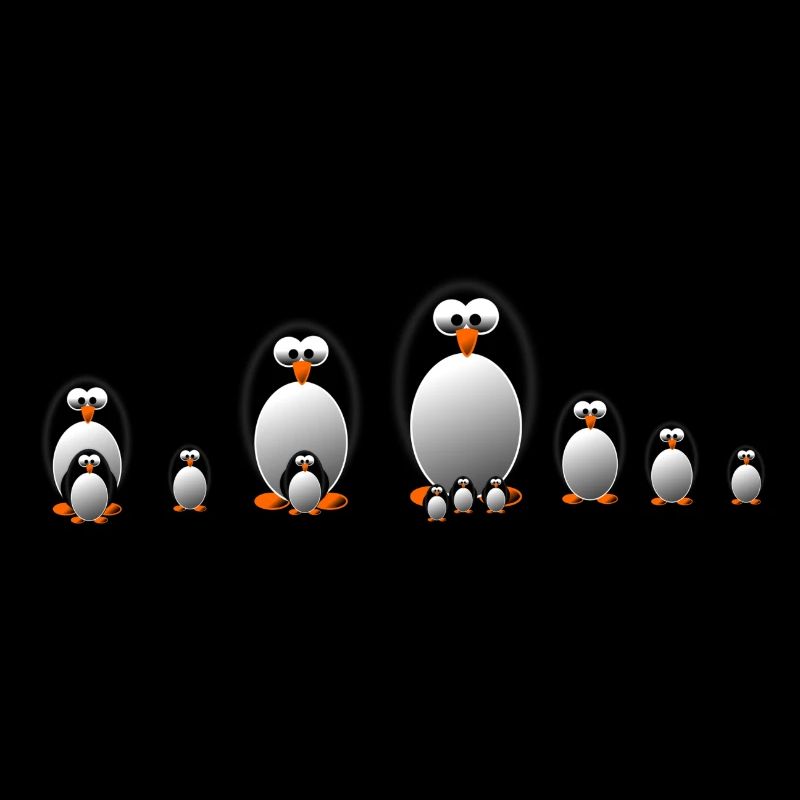 Une famille de pingouin