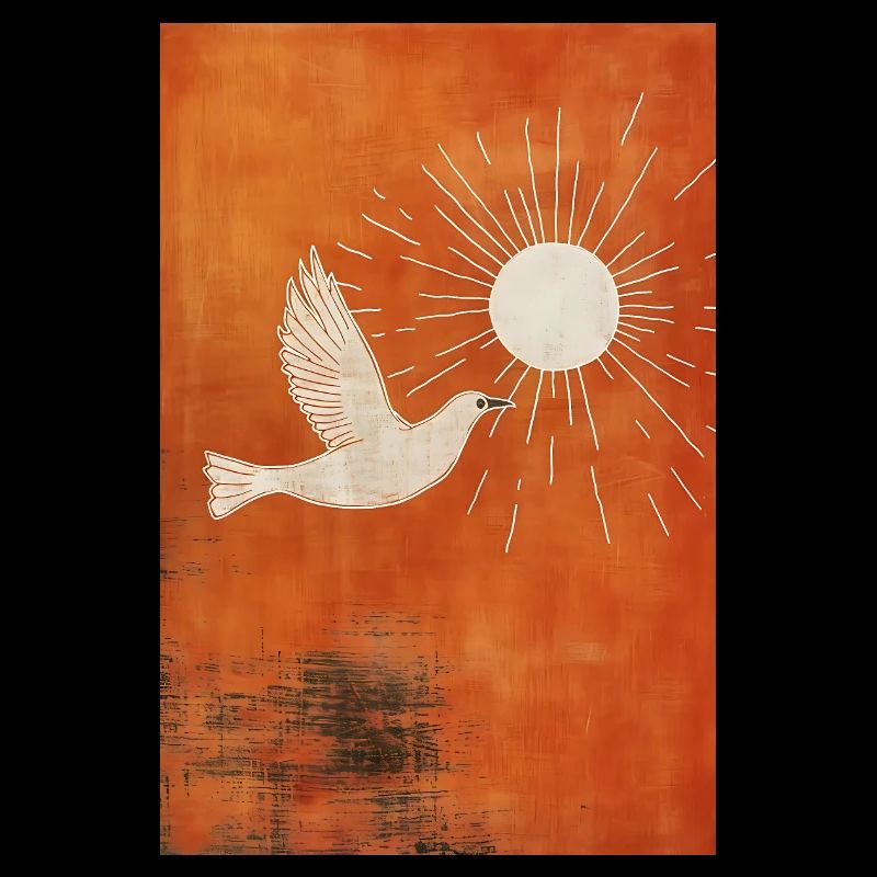Minimalist Dove Wall Art Modern