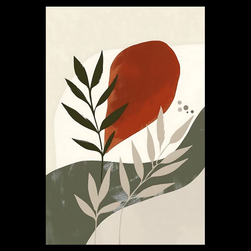 Modern Bohemian Bird Print, Rustic Boho