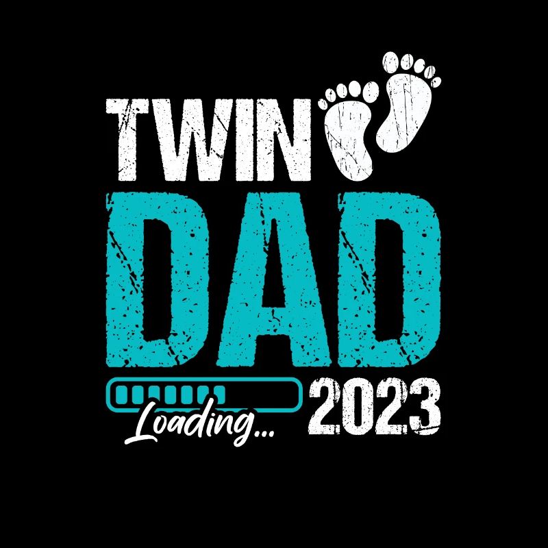 Twin Dad Loading 2023 Shirt Geschenk