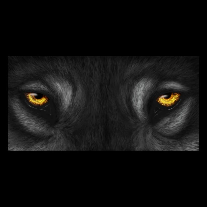 Wolf Eye's - yellow with grey fur