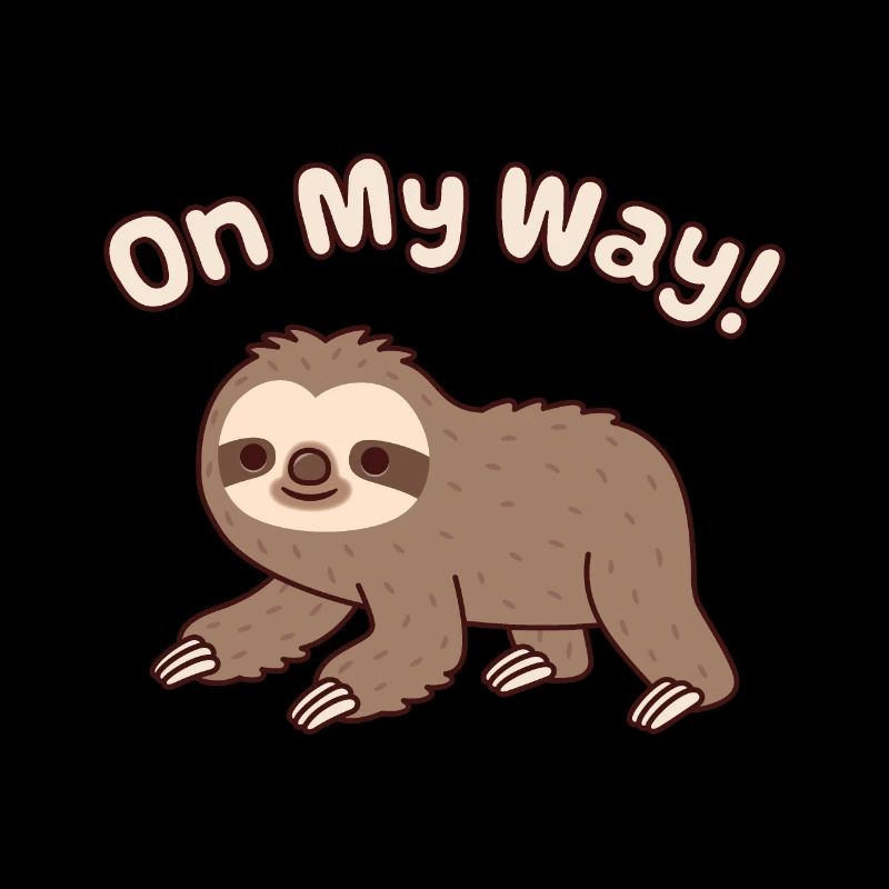 Cute Crawling Sloth On My Way Funny