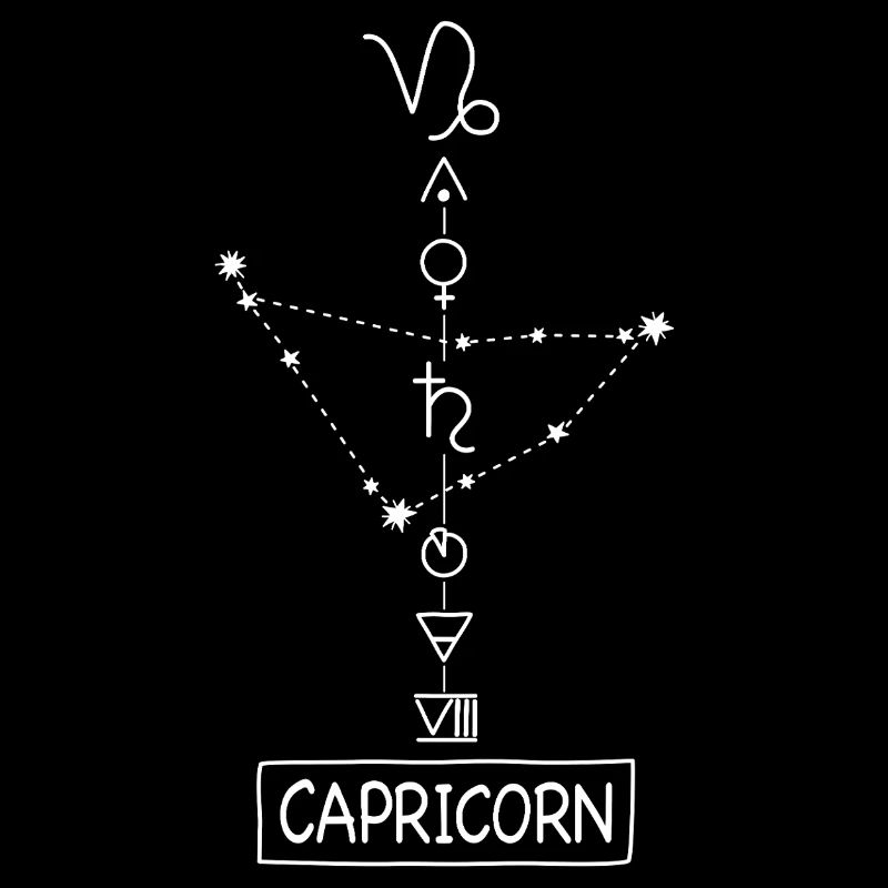 Capricorn - Steinbock Sternzeichen - weiss