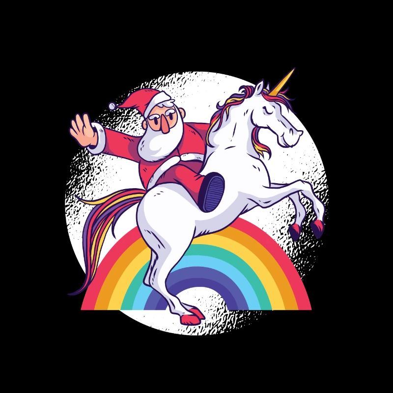 Tshirt de licorne de Père Noël