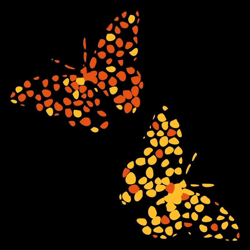 3 color butterfly design