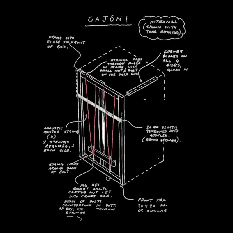 Cajon Box Drum Instrument Peruvian Cajon