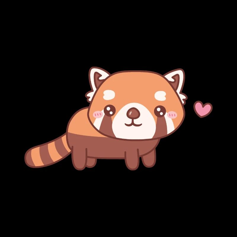 Cute Little Red Panda Doodle