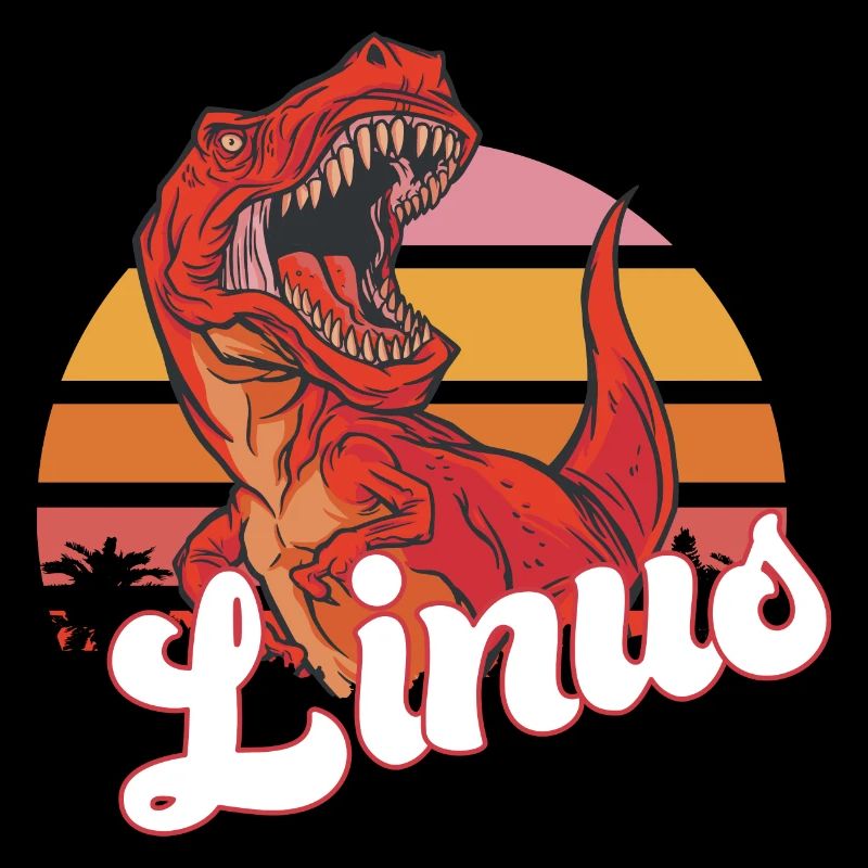 LINUS - Beau prénom de garçon avec T-REX Dino