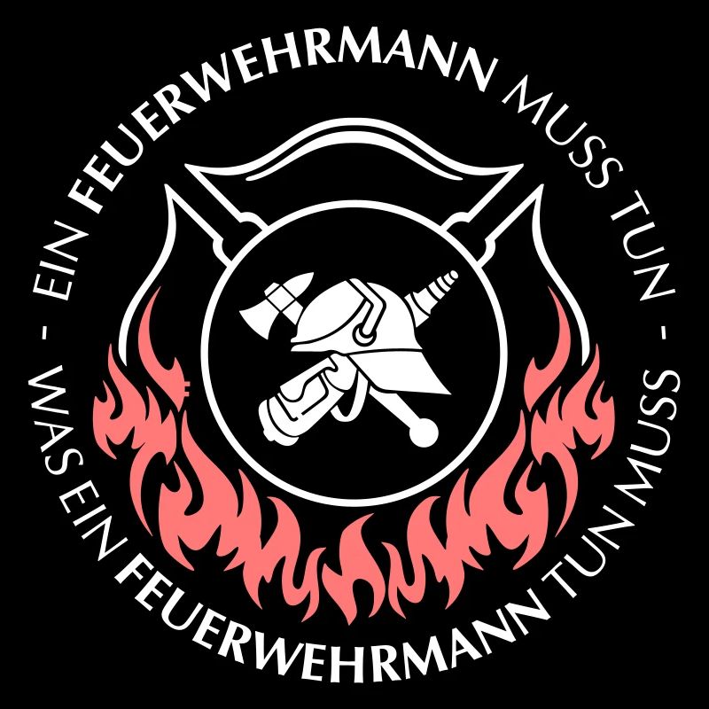 Ein Feuerwehrmann muss tun hell